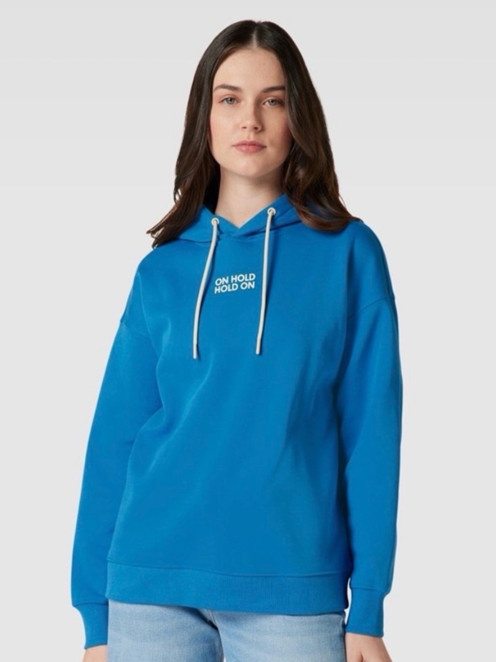 Peek & Cloppenburg Jake*s Casual On Hold Hold On Statement Hoodie in Blue Medium